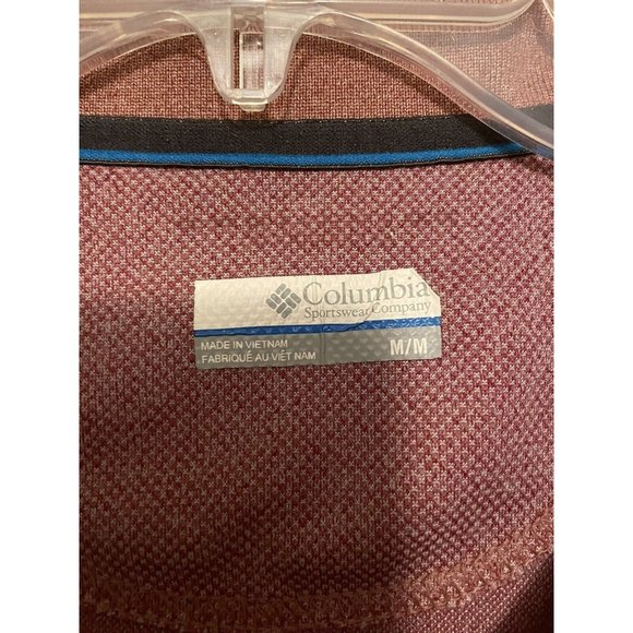 COLUMBIA Men’s Sportswear Omni-Shade Short Sleeve Polo Shirt Red Adult Size M - Picture 3 of 6